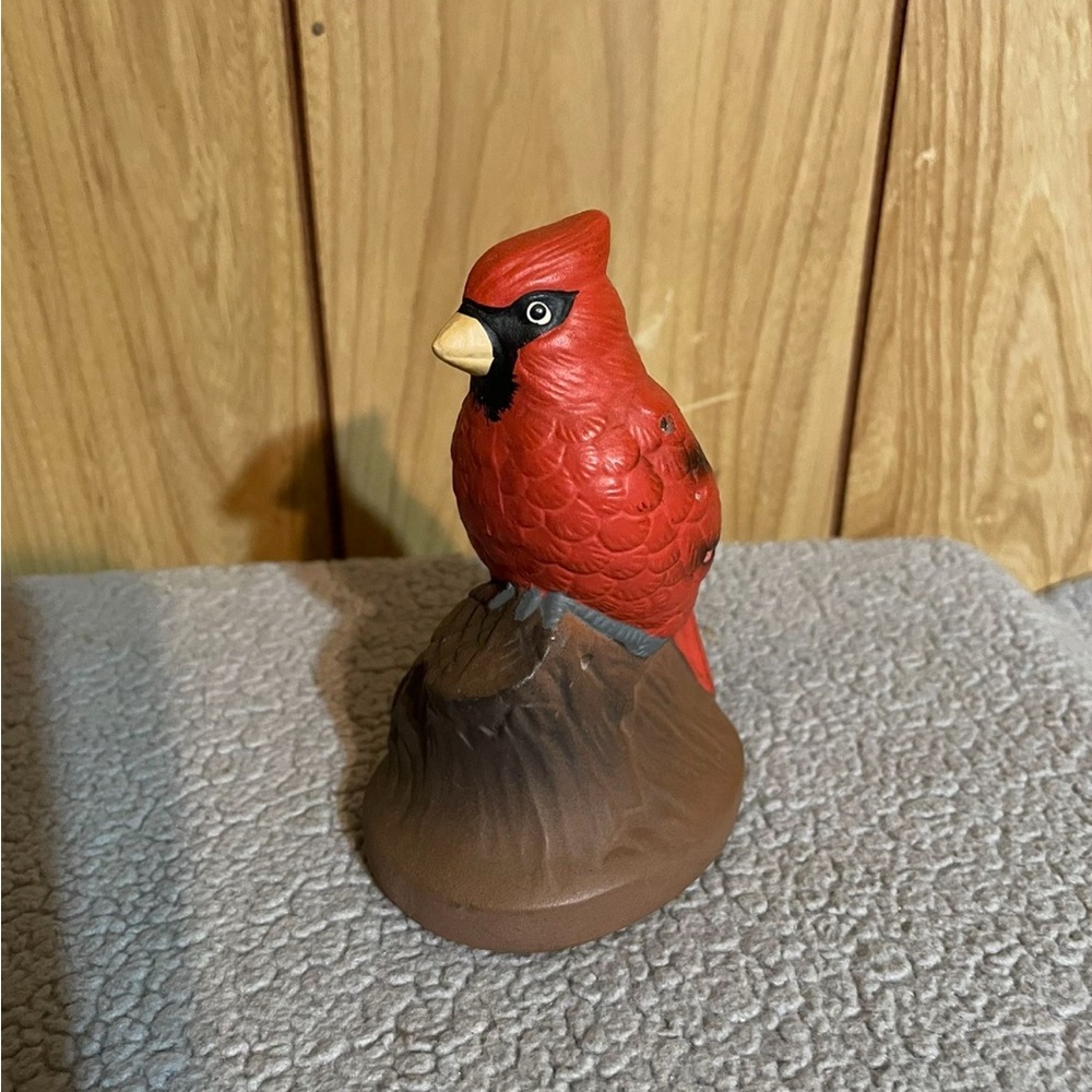 Vibrant Red Cardinal Bird Sculpture